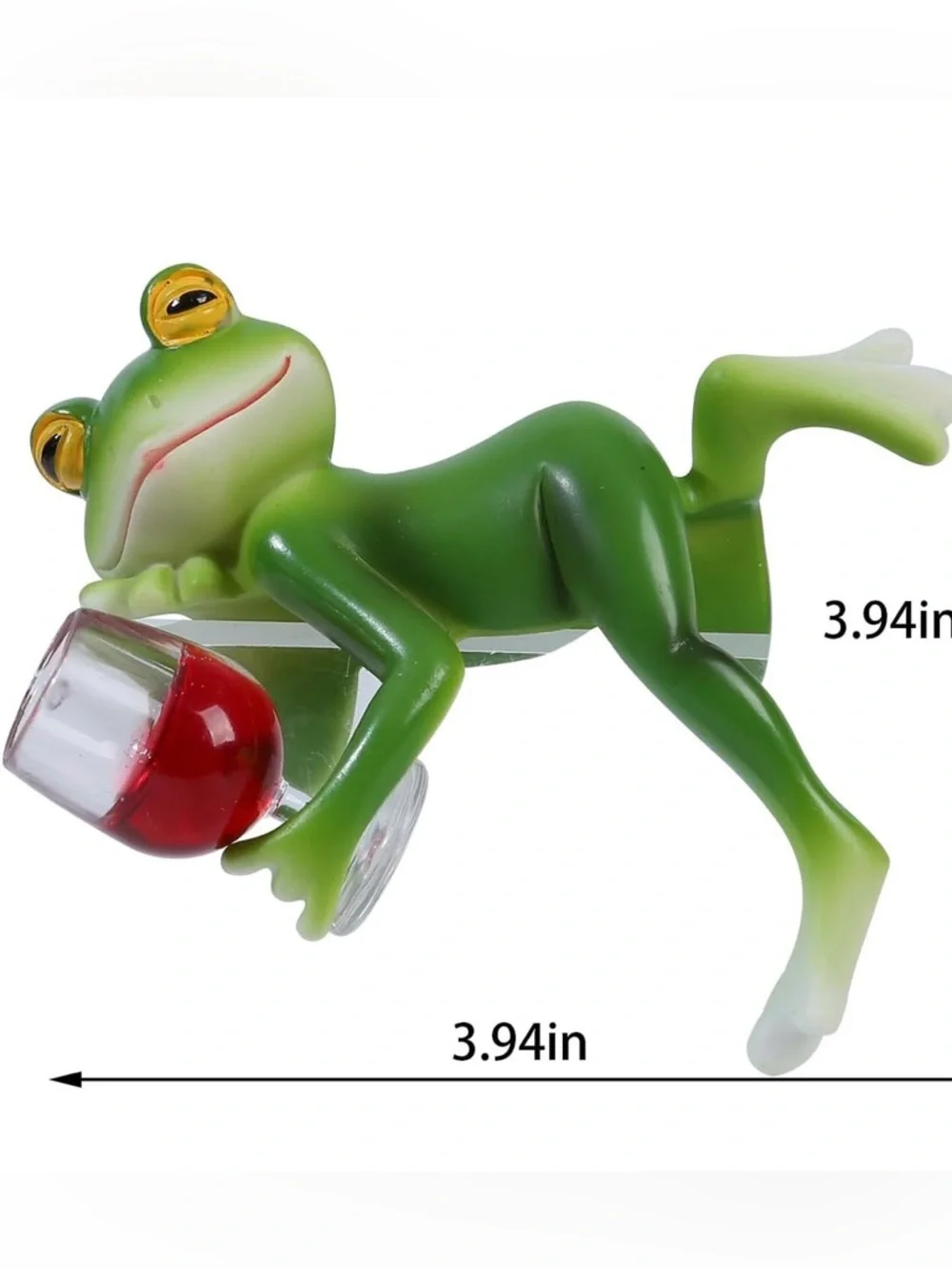 Funny wine drunk frog figurine plant accessories planter decoration accessory - Picture 2 of 6